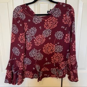 XS Ruffled Floral Blouse